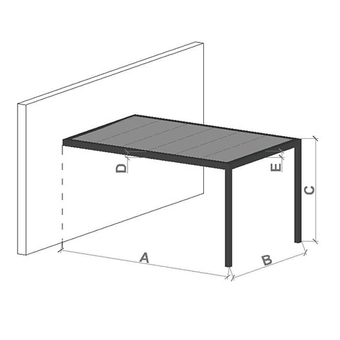 2 columnas paralela pared