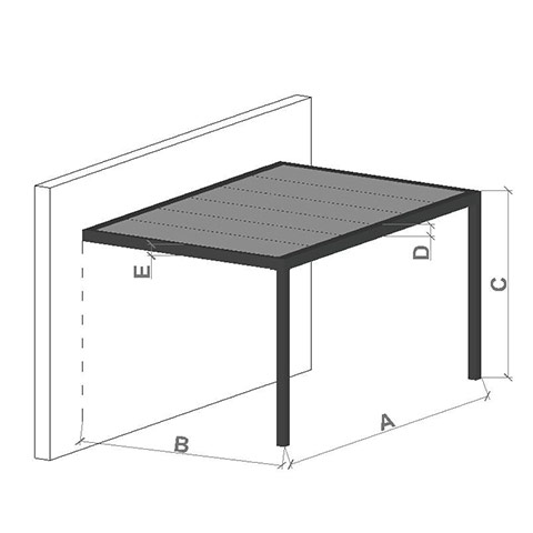 2 columnas perpendicular pared